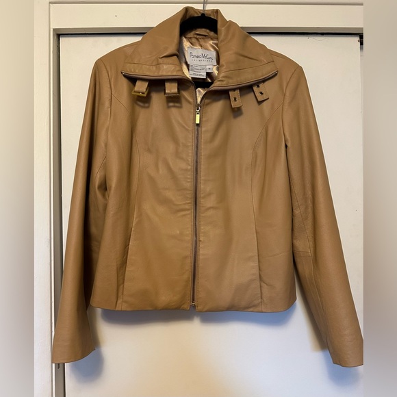 Pamela McCoy Jackets & Blazers - Pamela McCoy Camel Buttery Soft Leather Jacket